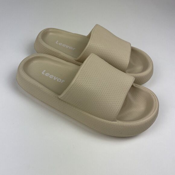 Leevar Tan Slides - Women's Size 6 - Comfortable and Stylish Sandals - Picture 3 of 4